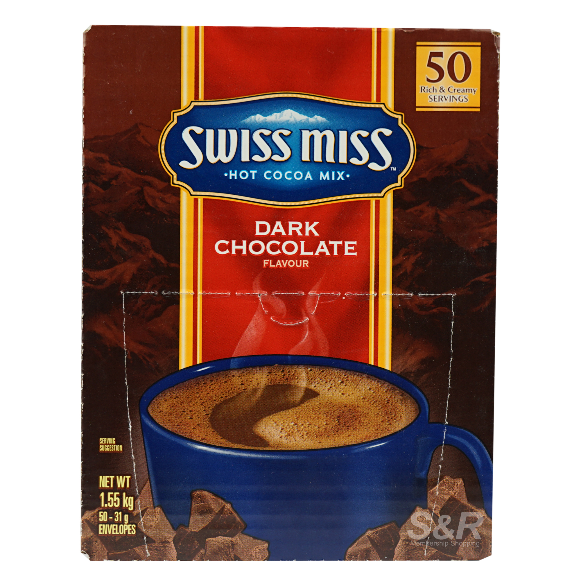 Swiss Miss Dark Chocolate Hot Cocoa Powder Mix 50pcs
